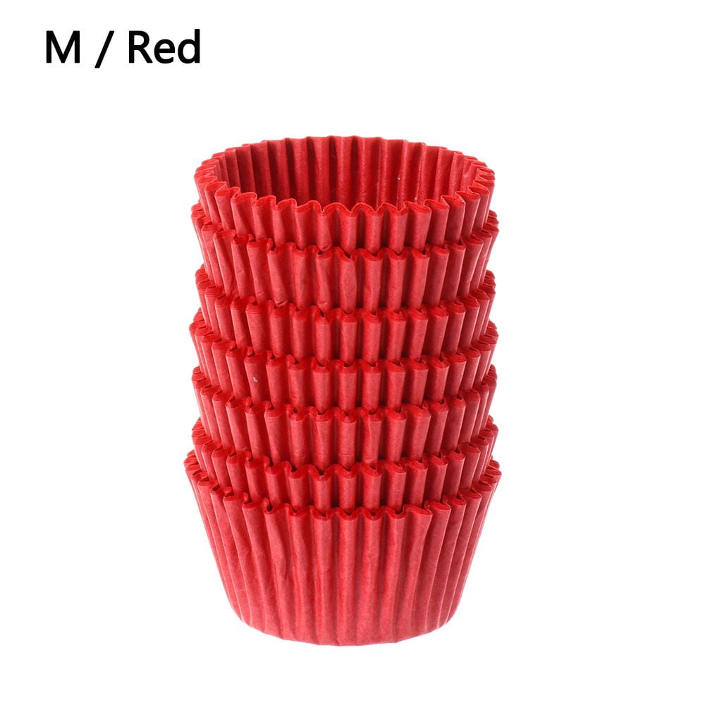 500/1000PCS Home \u0026 Kitchen Baking Cup Pastry Tools Party Supplies Cake Paper Cups Chocolate Paper Liners Muffin Cases Cupcake Wrappers RED M-500PCS